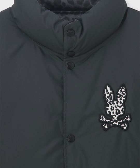 レオパードタフタ ダウンジャケット