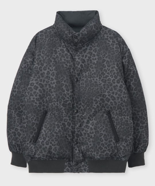 レオパードタフタ ダウンジャケット