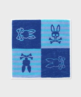 4BUNNYボーダー 　タオルハンカチ