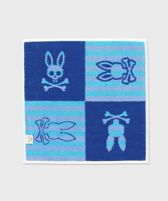 4BUNNYボーダー タオルハンカチ