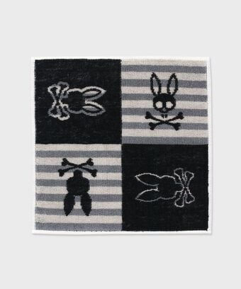 4BUNNYボーダー 　タオルハンカチ