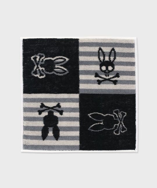 4BUNNYボーダー タオルハンカチ