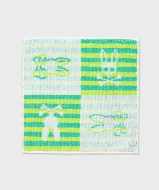 4BUNNYボーダー タオルハンカチ