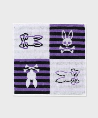 4BUNNYボーダー 　タオルハンカチ