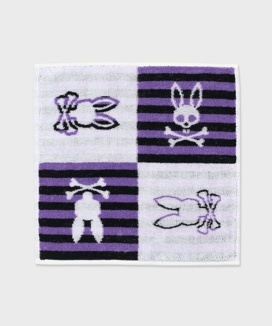 4BUNNYボーダー タオルハンカチ