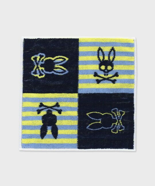 4BUNNYボーダー タオルハンカチ