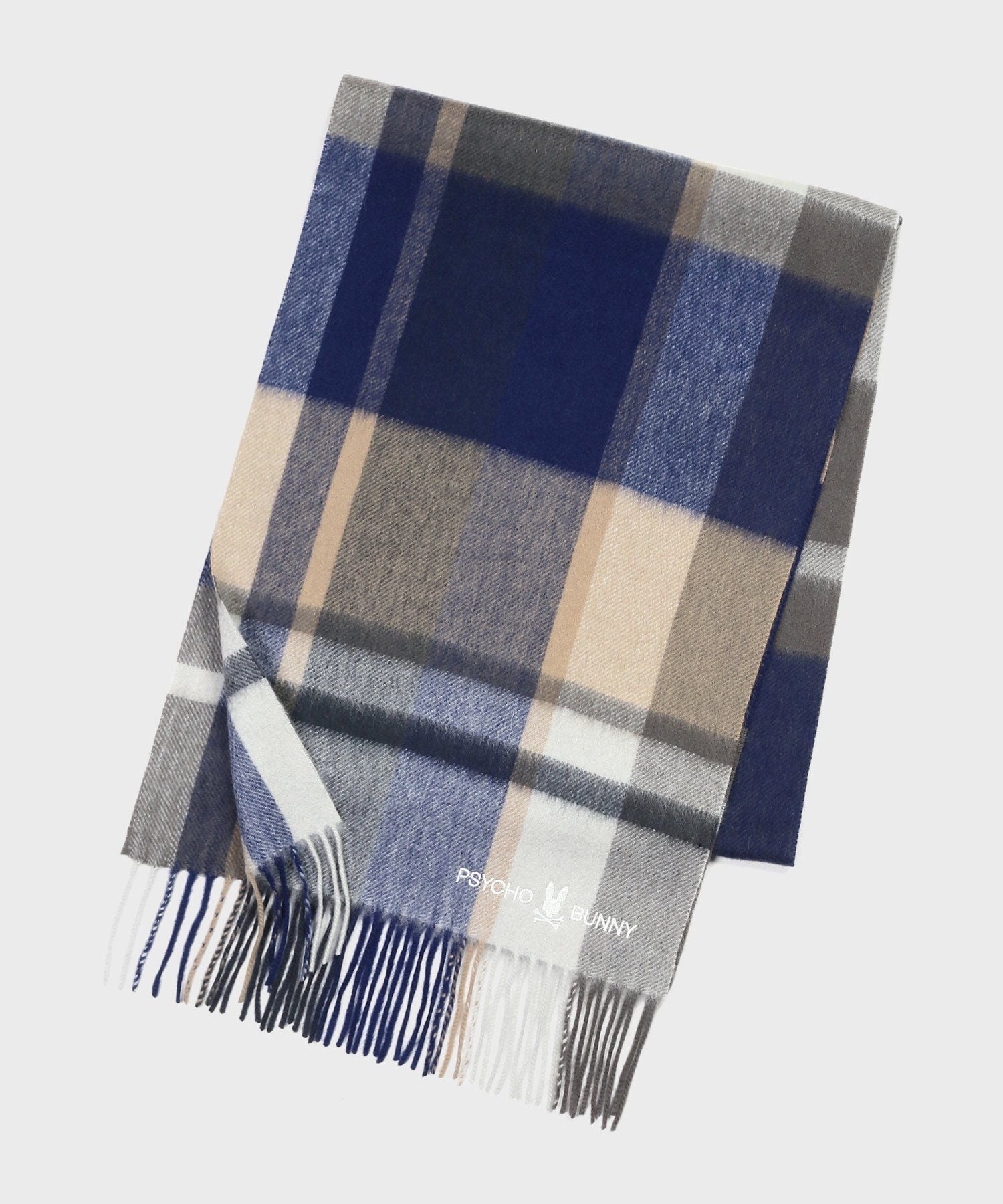 カシミヤチェックマフラー｜Psycho Bunny｜サイコバニー 公式ブランド