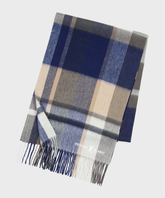 カシミヤチェックマフラー