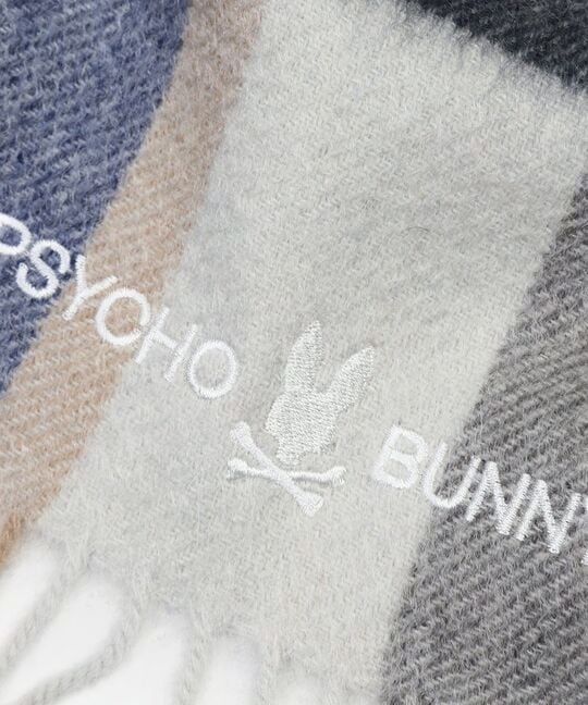 カシミヤチェックマフラー