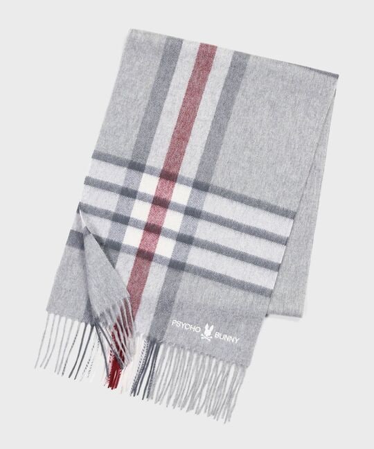 カシミヤチェックマフラー