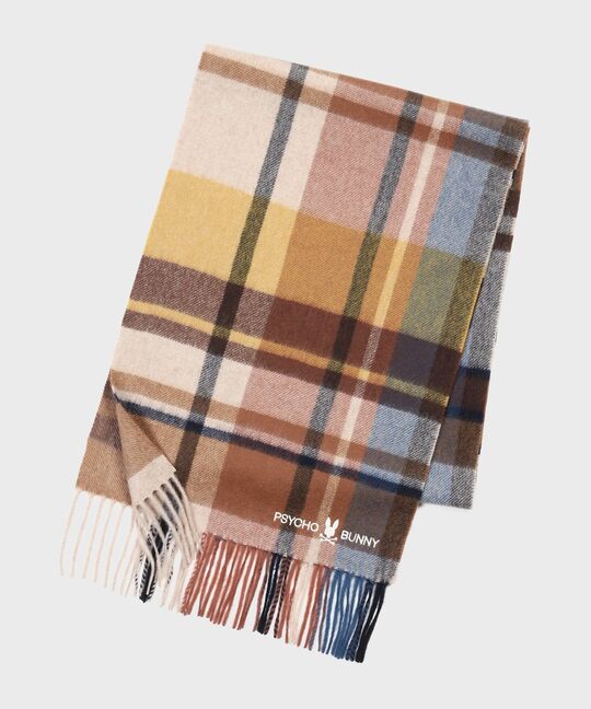 カシミヤチェックマフラー