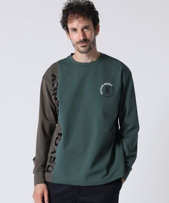 HEAT EFFECT TRICOT カラー切替 　ロングスリーブ Tシャツ