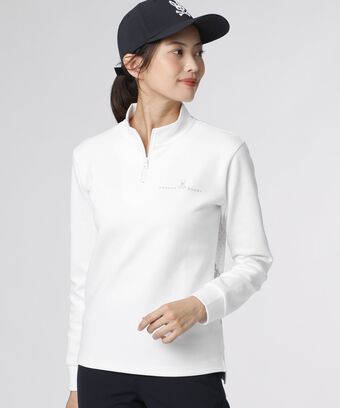 [GOLF][WOMEN]ハーフジップ 　長袖モックネック