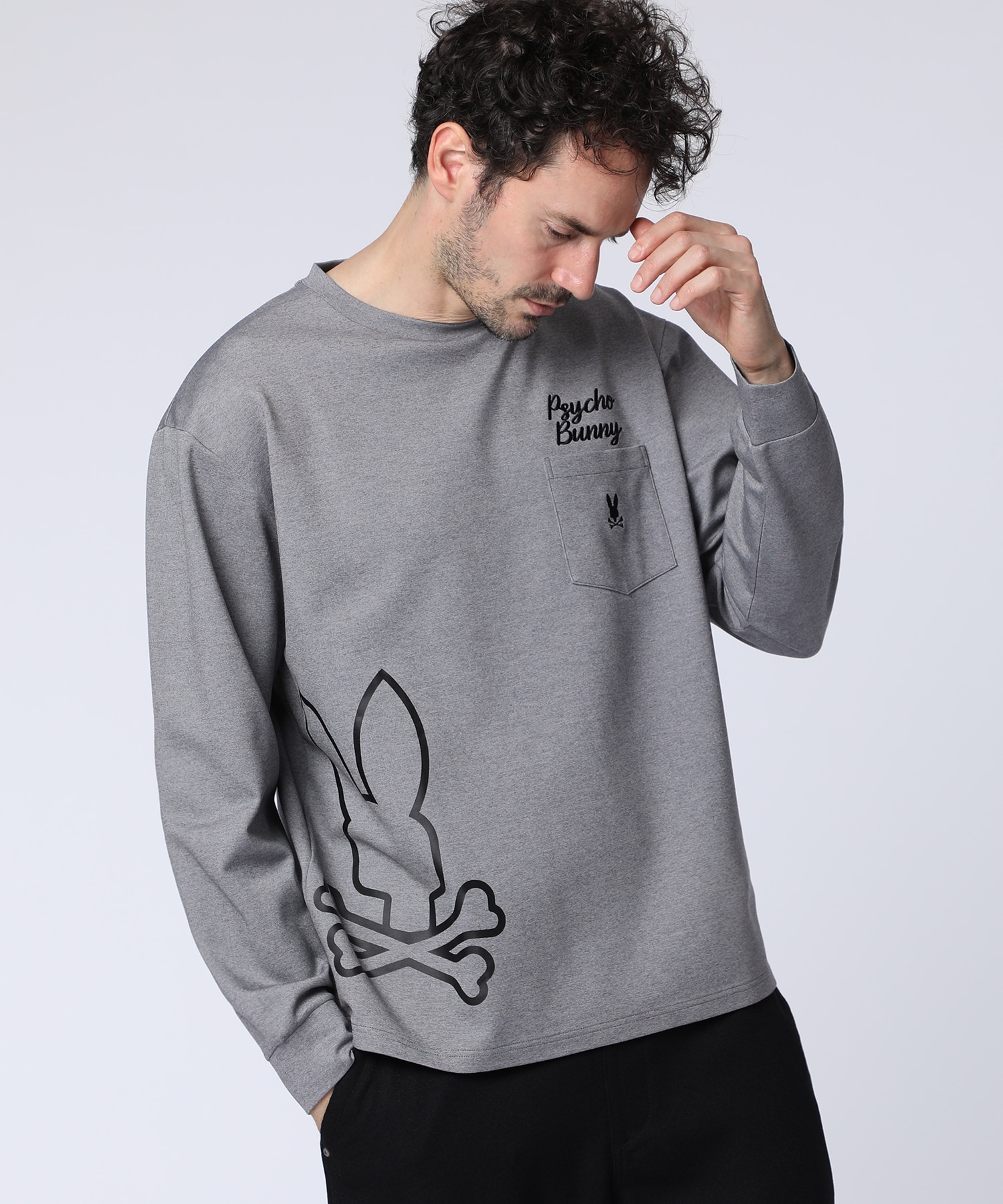 アウトラインBUNNYロゴロングスリーブTシャツ｜Psycho Bunny｜サイコ