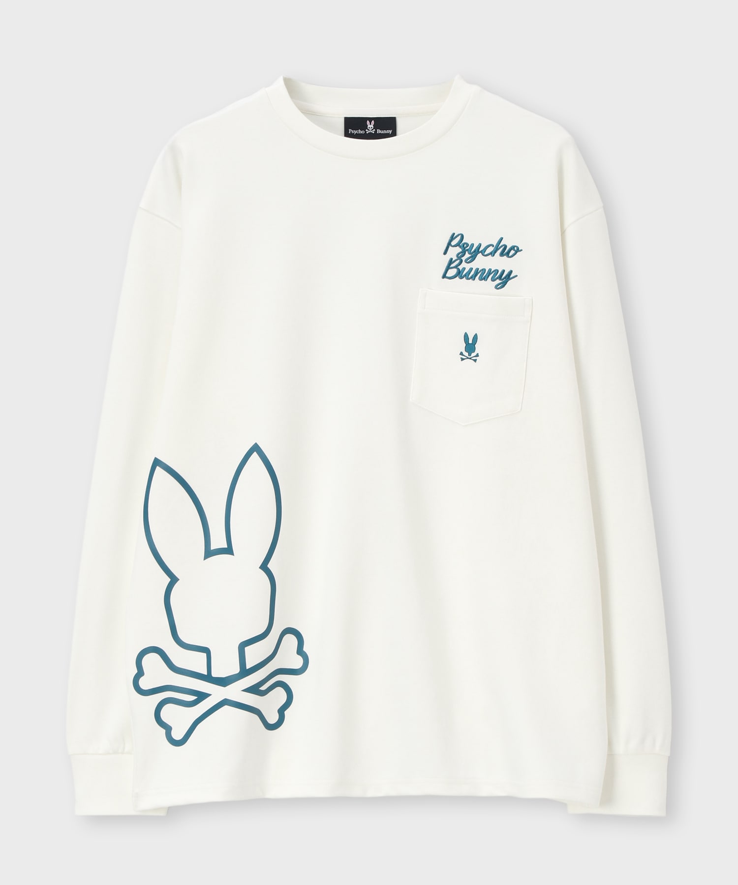 アウトラインBUNNYロゴロングスリーブTシャツ｜Psycho Bunny｜サイコ