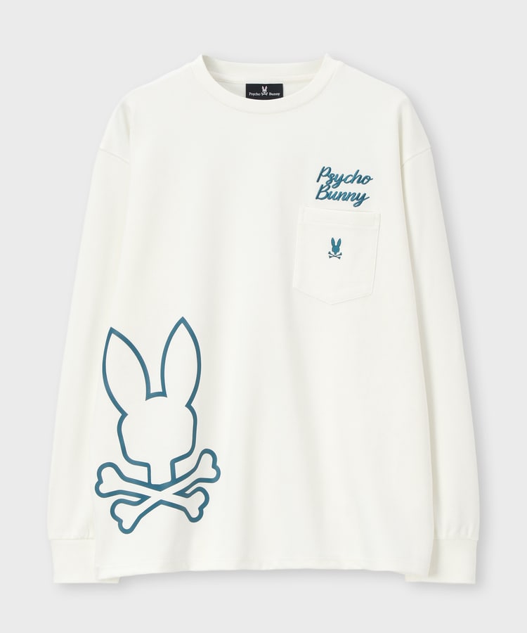 アウトラインBUNNYロゴロングスリーブTシャツ｜Psycho Bunny｜サイコ
