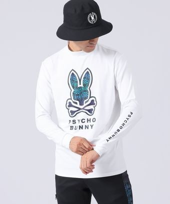 [GOLF]グラデロゴパターン モックネック 　ロングスリーブTシャツ