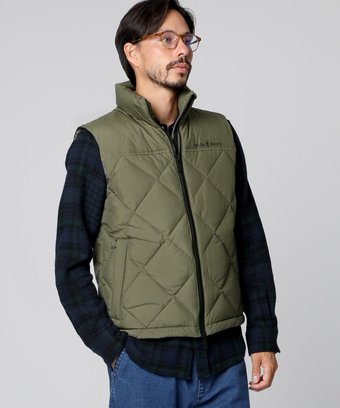 キルトステッチ タフタ 　ダウンベスト