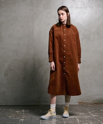 [WOMEN]コーデュロイ 　シャツワンピース