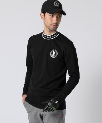 [GOLF][EC限定]ラウンドロゴ モックネック 　ロングスリーブTシャツ