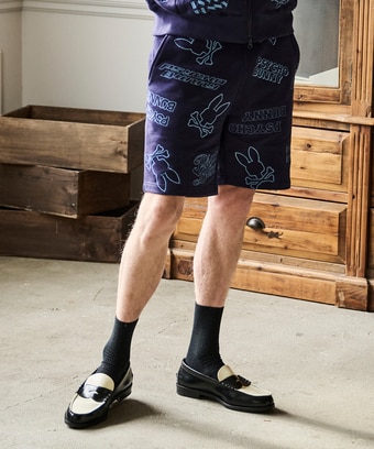 エンブロイダリーロゴパターン 　ショーツ