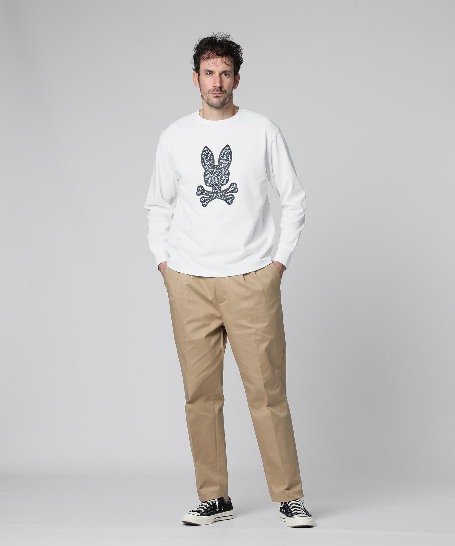 ロゴステッカーデザイン ロングスリーブTシャツ｜Psycho Bunny｜サイコ