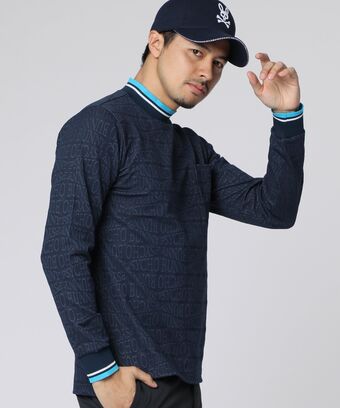 [GOLF]フォントジャガード 　モックネック