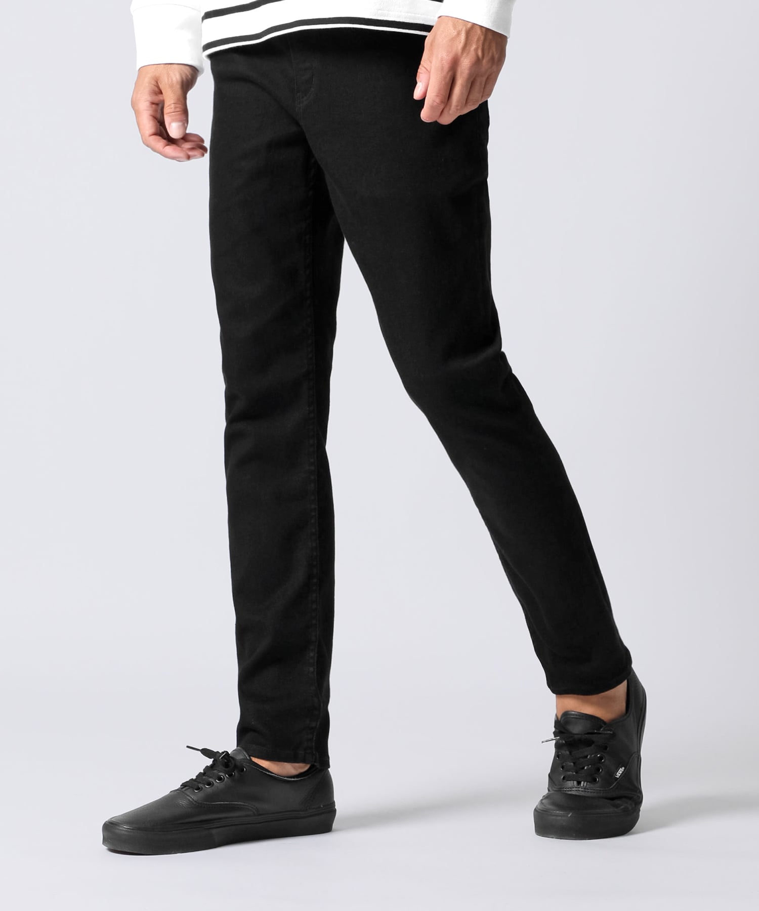 R+A ブラック スキニージーンズ　サイズ30 RIDEZ SINGLE LAYER JEANS BLACK RDB1025