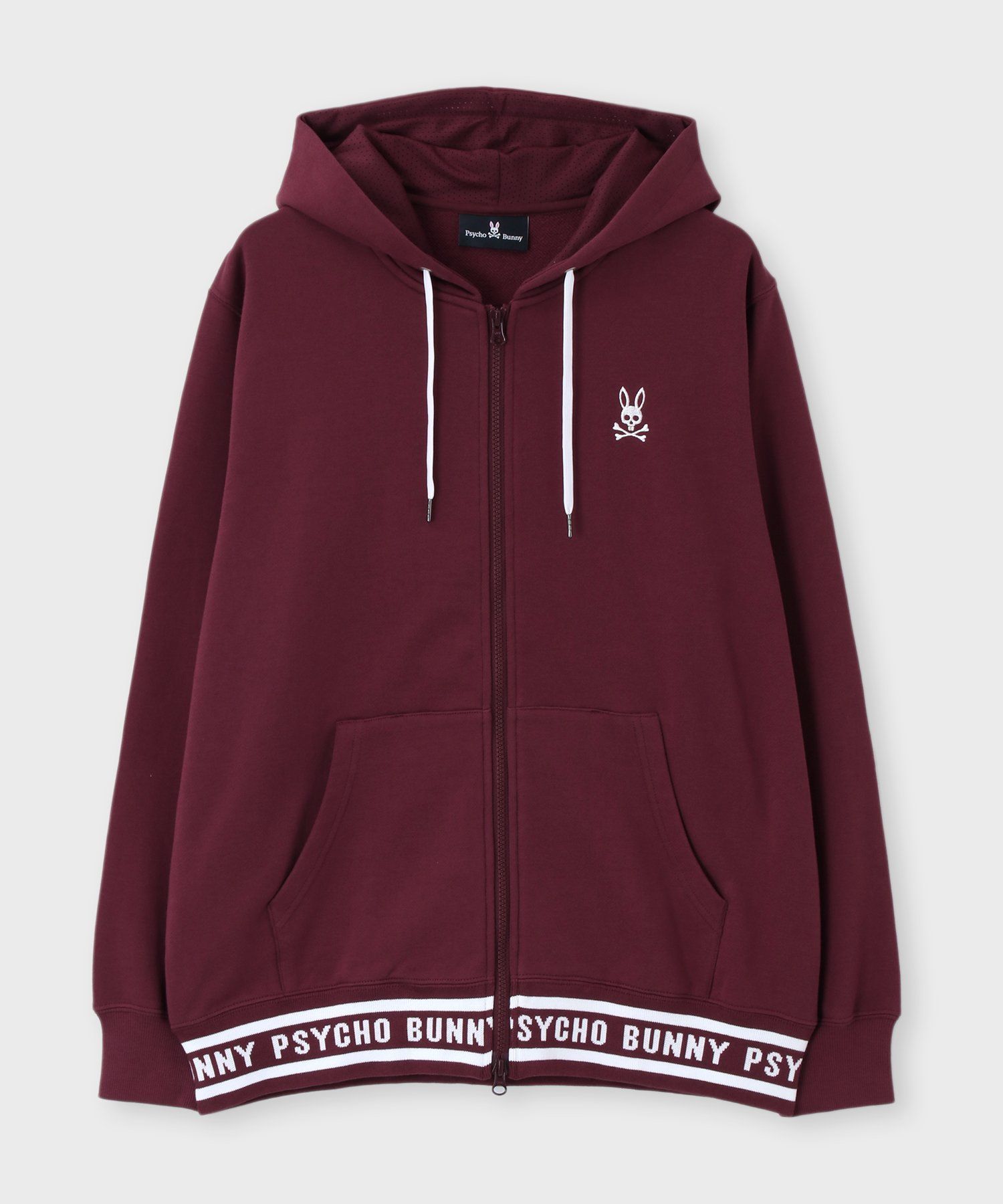 ジャガードリブロゴ ジップパーカ｜Psycho Bunny｜サイコバニー 公式