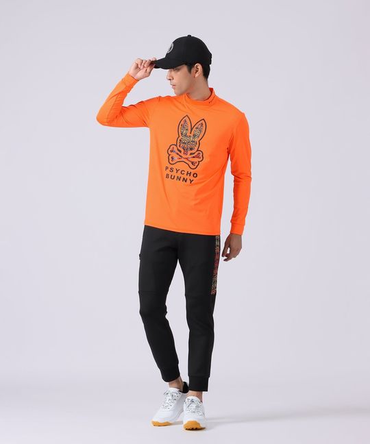 [GOLF]グラデロゴパターン モックネック ロングスリーブTシャツ