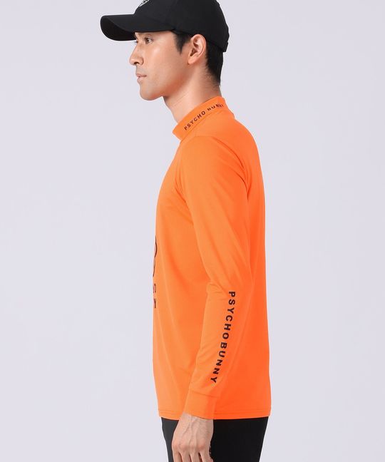 [GOLF]グラデロゴパターン モックネック ロングスリーブTシャツ