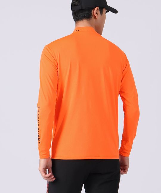 [GOLF]グラデロゴパターン モックネック ロングスリーブTシャツ