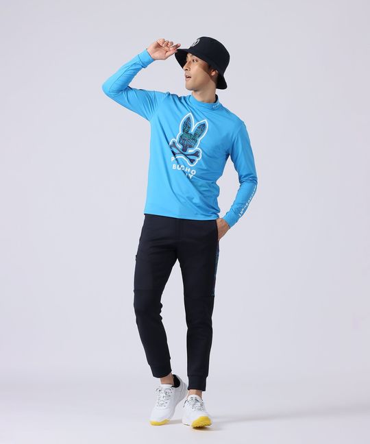 [GOLF]グラデロゴパターン モックネック ロングスリーブTシャツ