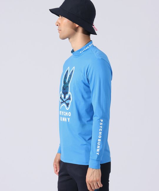 [GOLF]グラデロゴパターン モックネック ロングスリーブTシャツ