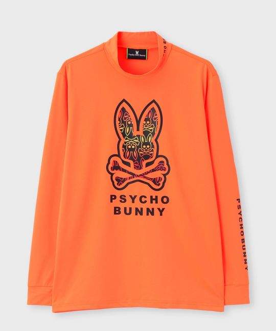 [GOLF]グラデロゴパターン モックネック ロングスリーブTシャツ