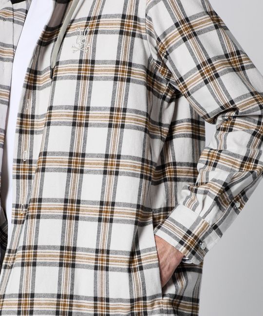 チェック フーディ シャツ ブルゾン