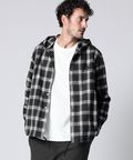 チェック フーディ シャツ ブルゾン