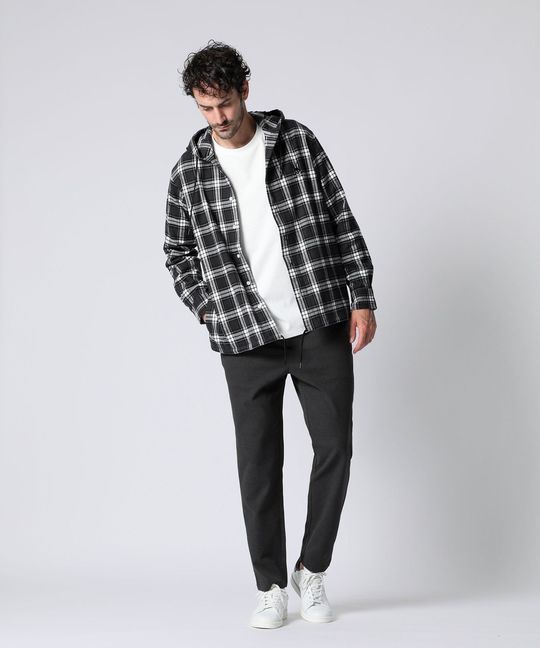 チェック フーディ シャツ ブルゾン