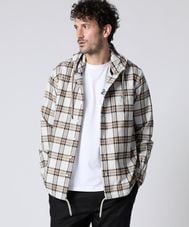 チェック フーディ シャツ ブルゾン