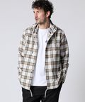 チェック フーディ シャツ ブルゾン
