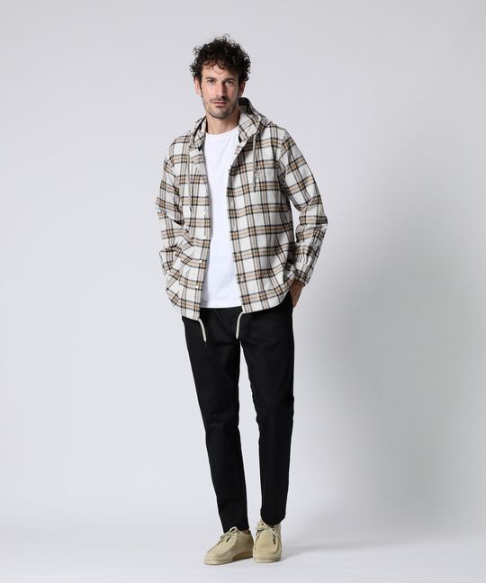 チェック フーディ シャツ ブルゾン