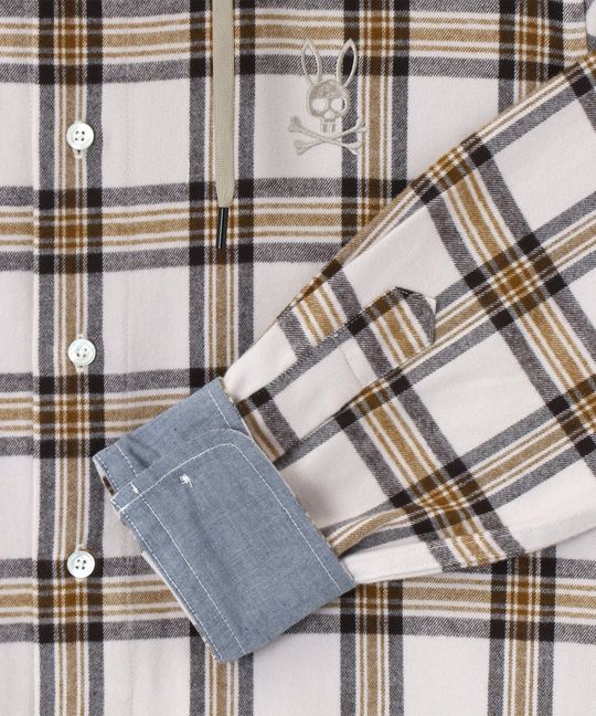 チェック フーディ シャツ ブルゾン