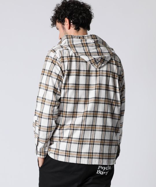 チェック フーディ シャツ ブルゾン