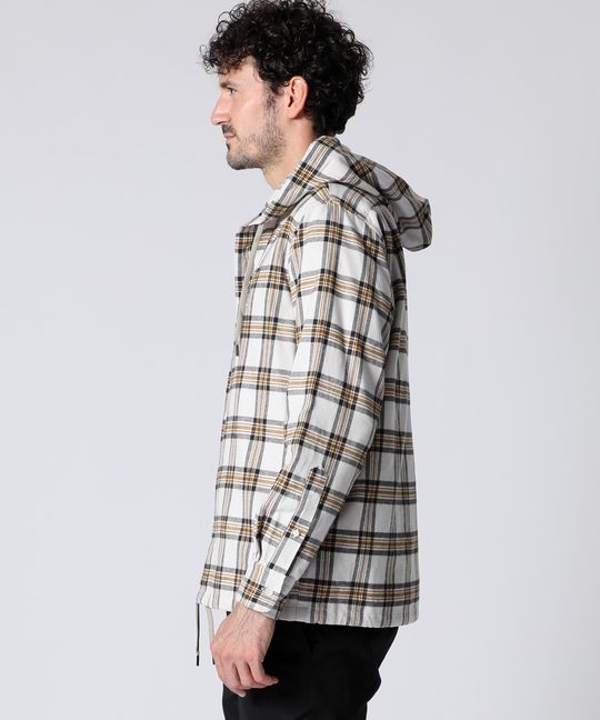 チェック フーディ シャツ ブルゾン