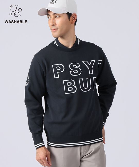 [GOLF]ビッグロゴクルーネック ウォッシャブル ニット