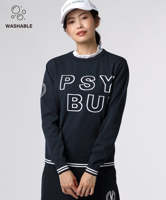 [GOLF][WOMEN]ビッグロゴクルーネック ウォッシャブル ニット