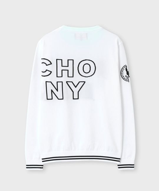 [GOLF][WOMEN]ビッグロゴクルーネック ウォッシャブル ニット