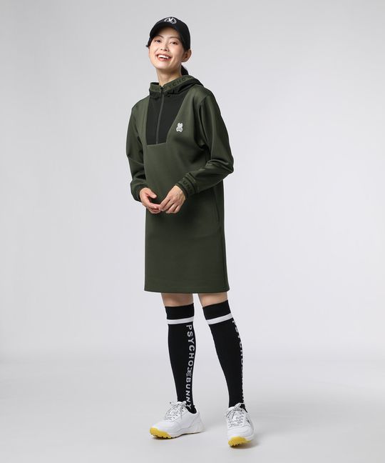 [GOLF][WOMEN]HERVEY ダンボールニットフーデッドワンピース