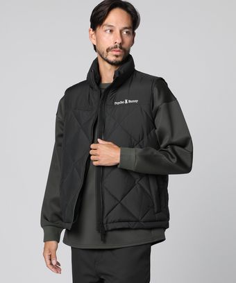 キルトステッチ タフタ 　ダウンベスト