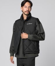 キルトステッチ タフタ ダウンベスト